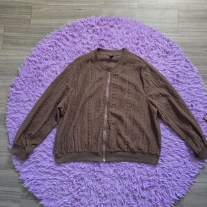 5/25$ SHEIN Brown Bomber Jacket
